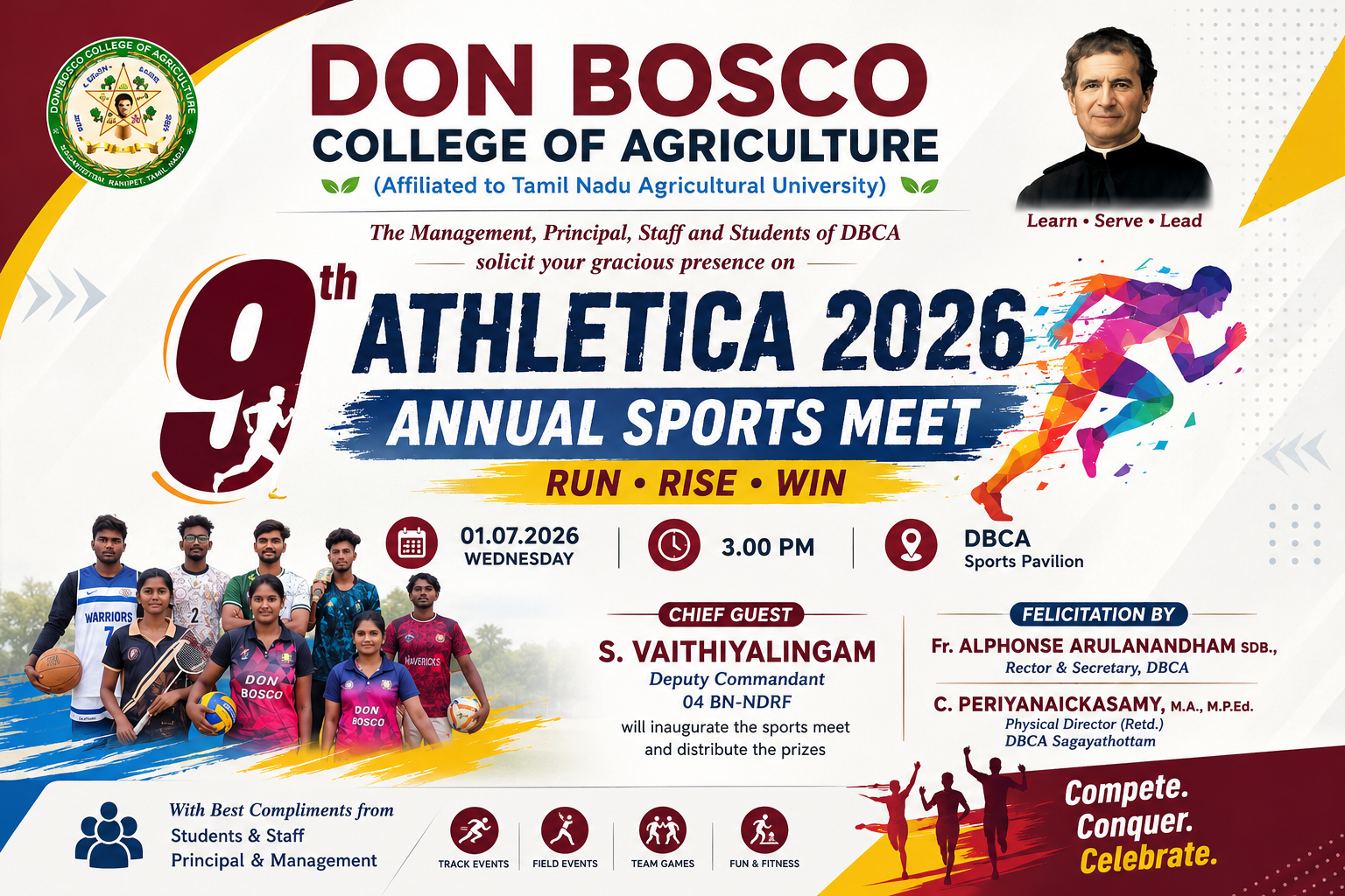 ATHLETICA 2026 | 9th Annual Sports Meet | Don Bosco College of Agriculture
